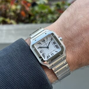 Cartier Santos de Cartier (Modelo Médio, Aço Inoxidável) WSSA0029.
